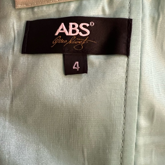 ABS mint green dress with pleats size 4 - Picture 3 of 3